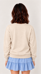 Custom Women's Sweatshirt-Beige