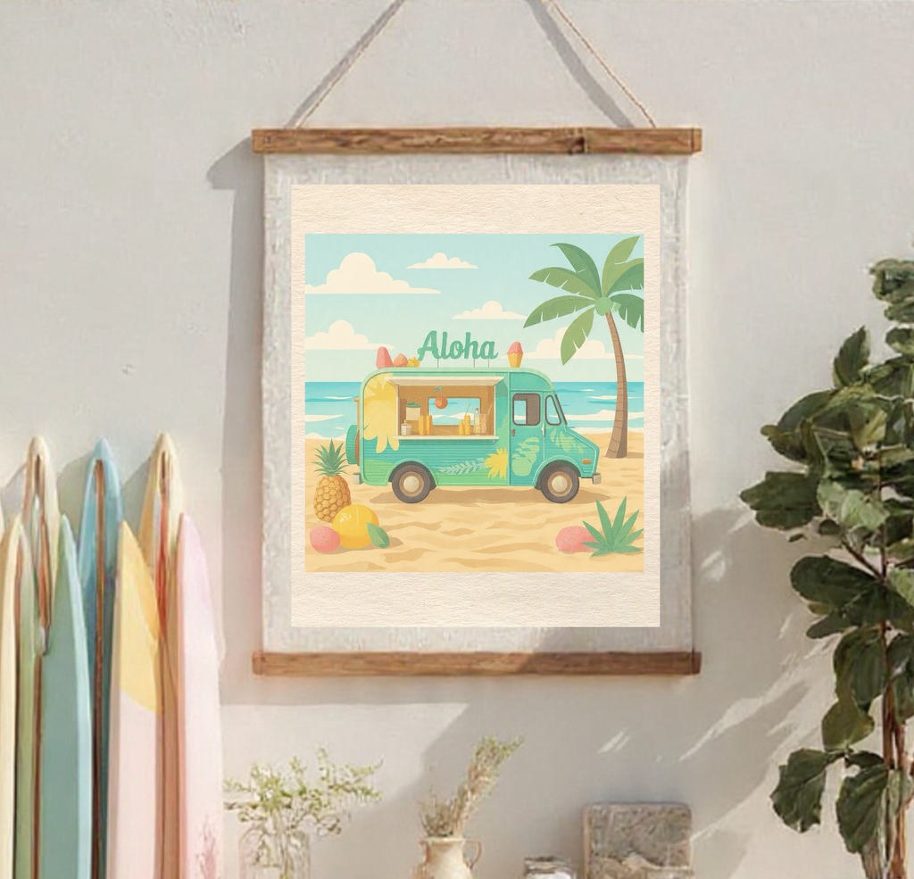 Hawaii Tropical Art Prints Bundle (35 PNG Files) | Coastal Wall Art | Beach Aesthetic Decor | Digital Download