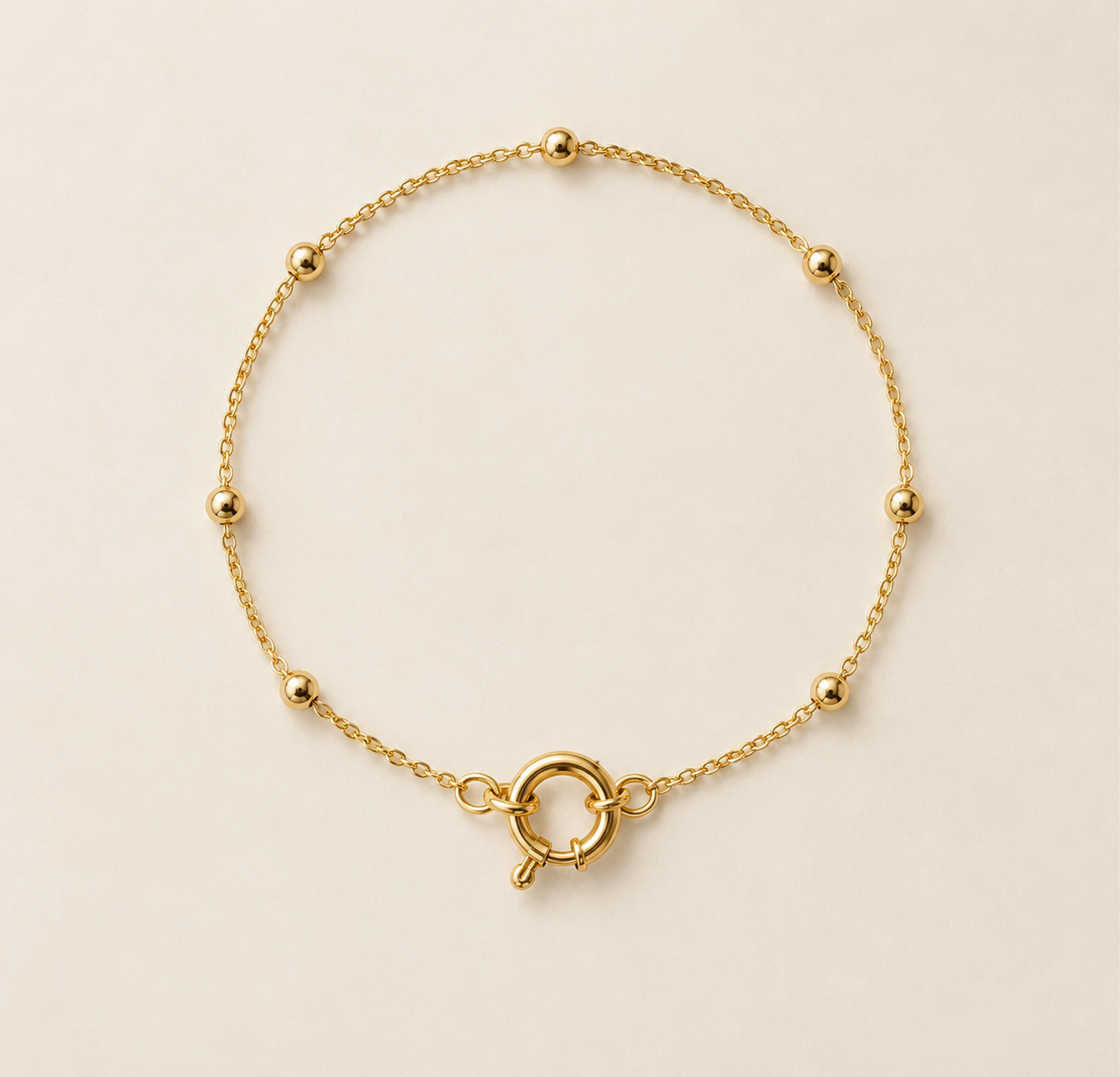Base004 Gold Beaded Bracelet