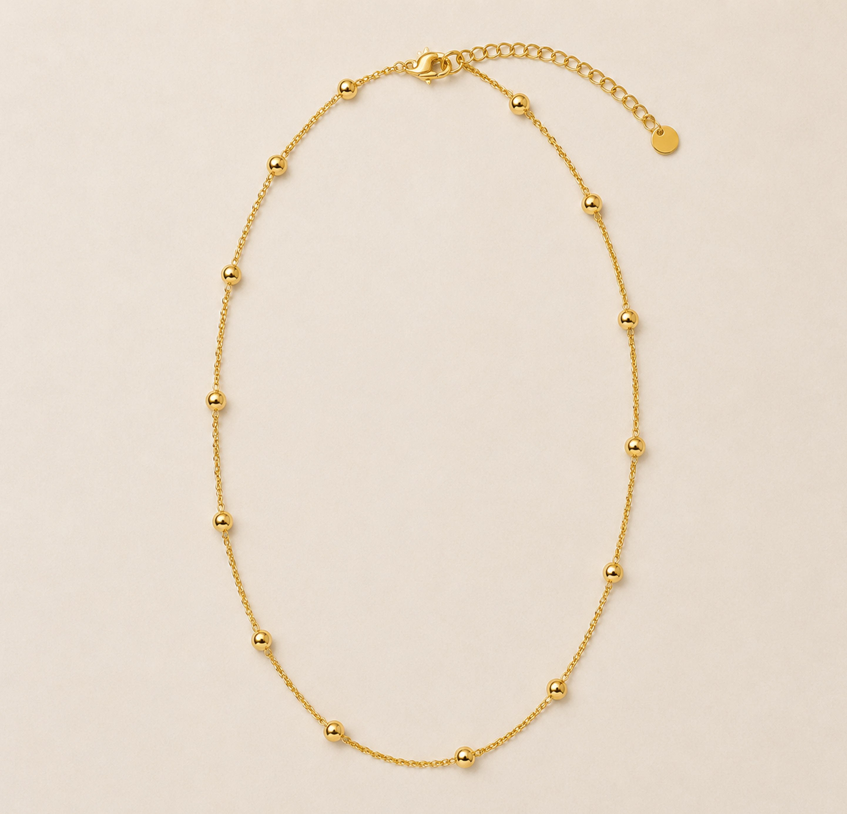 Base004 Gold Beaded Necklace