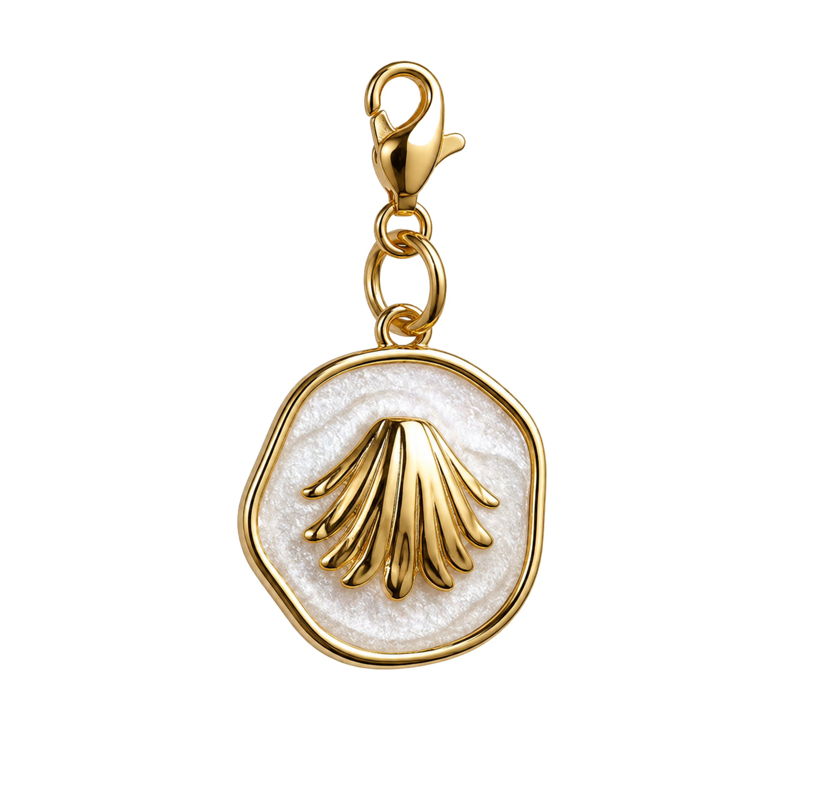 CH-CV-001 Gold Polish Shell Charm