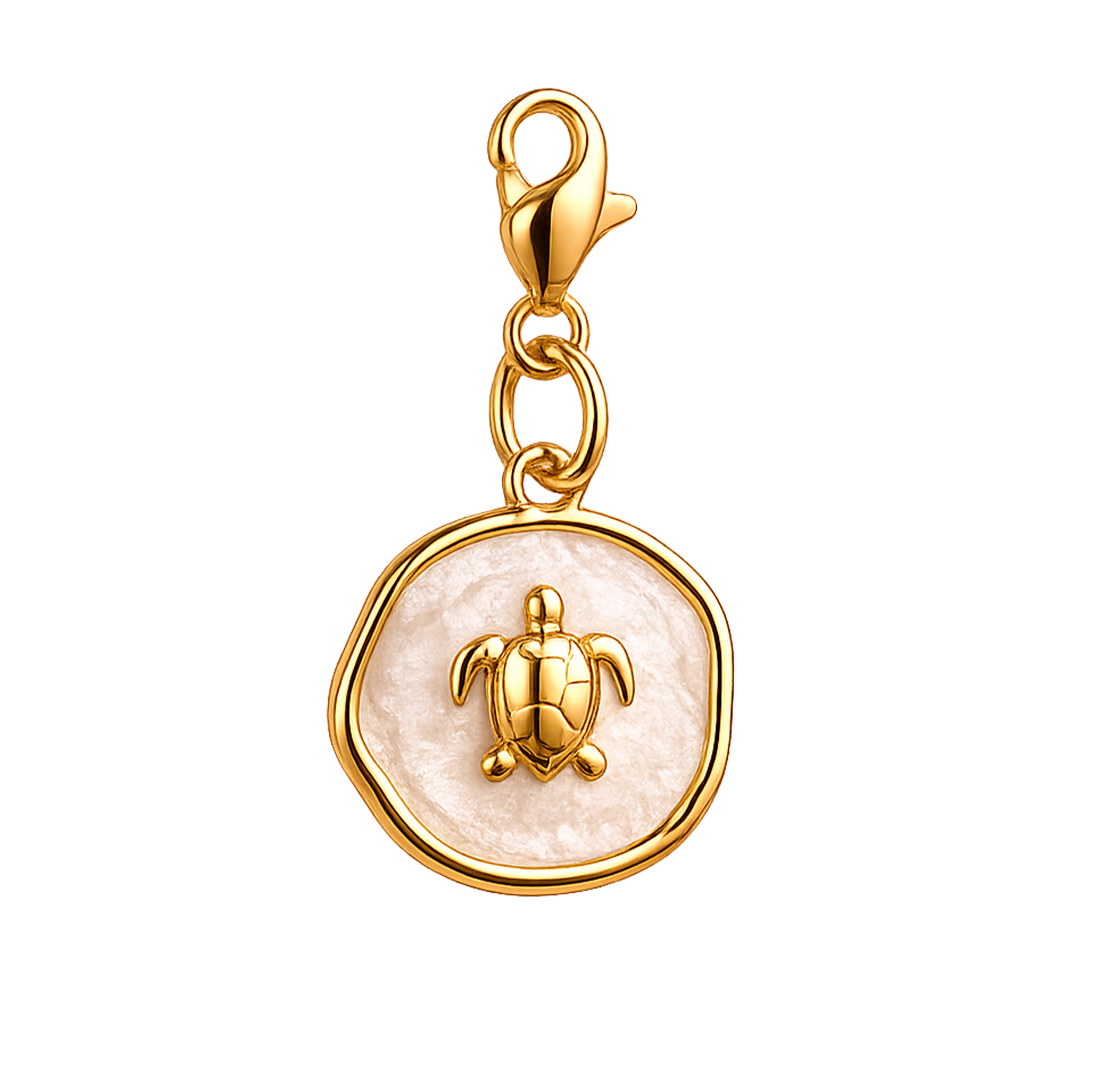 CH-CV-002 Gold Polish Turtle Charm