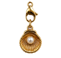 CH-CV-018 –Gold Pearl Shell Charm