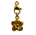 CH-CV-025 Gold Plumeria Charm