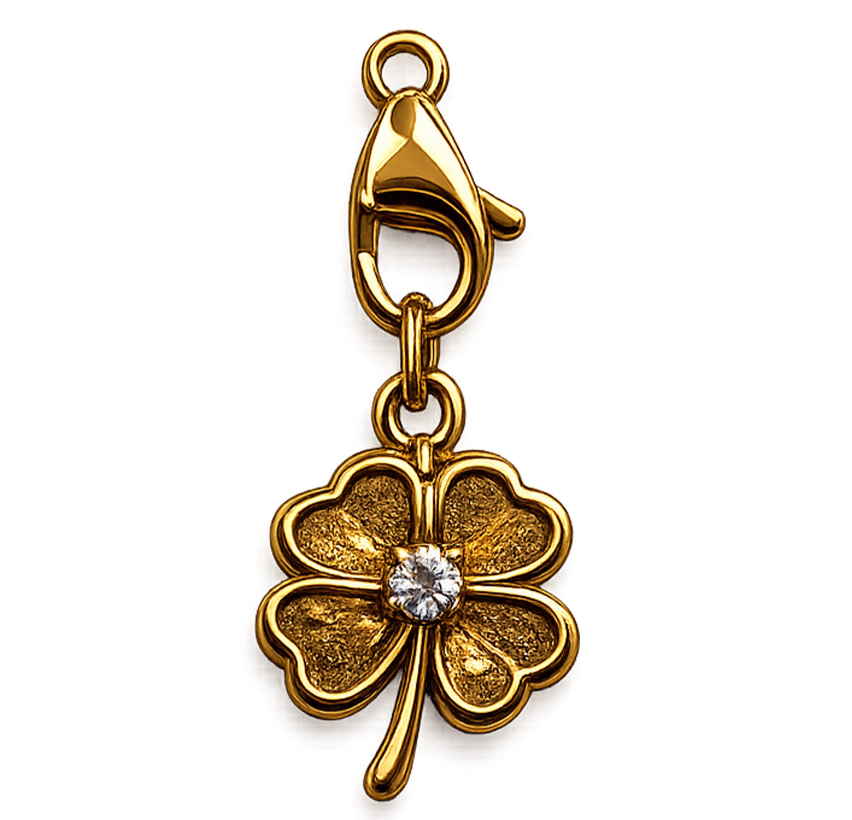 CH-LS-003 Rhinestone Clover Charm
