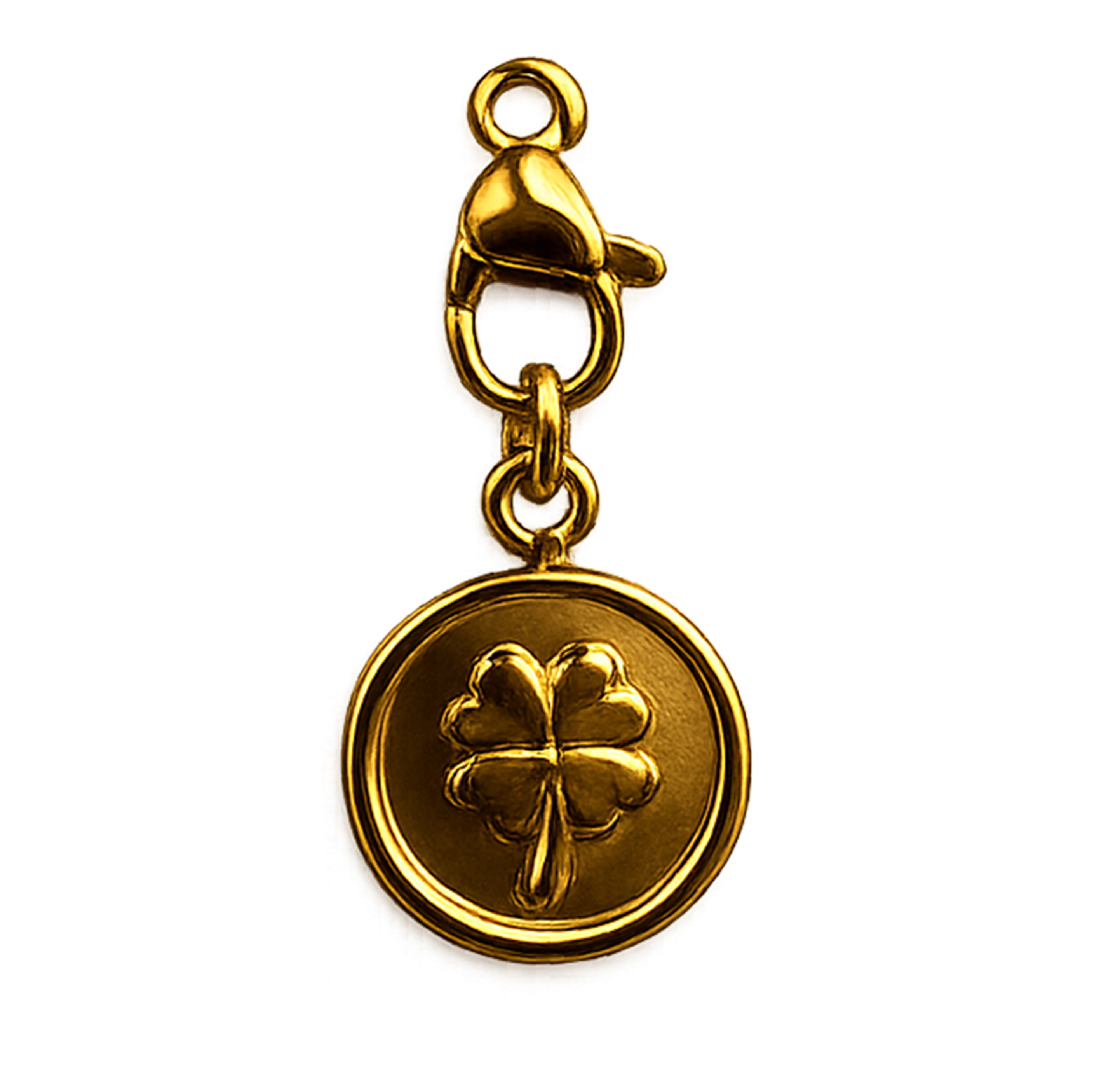 CH-LS-006 Gold Coin Clover Charm