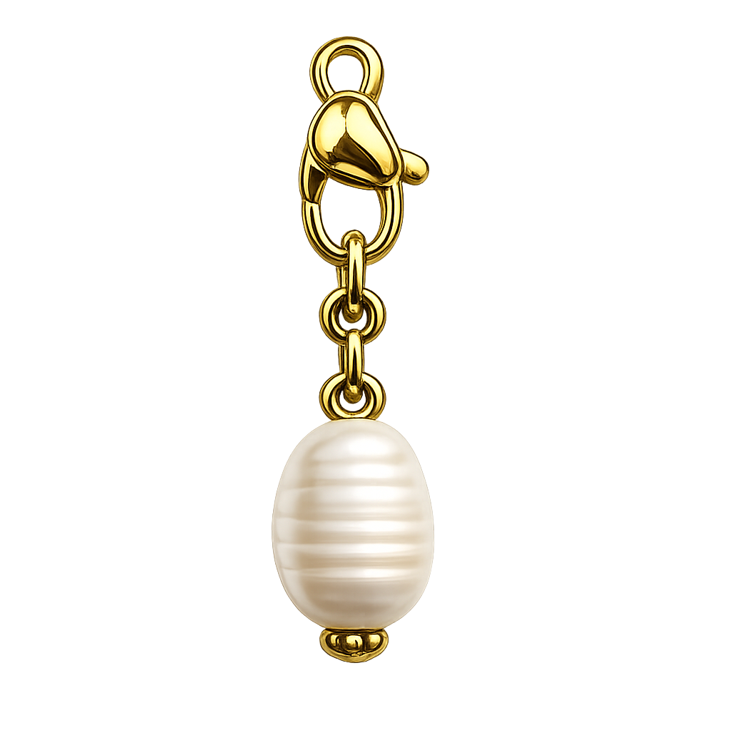 CH-LS-012 Ribbed Pearl Charm