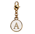 CH-SE-021 White Initial A Charm