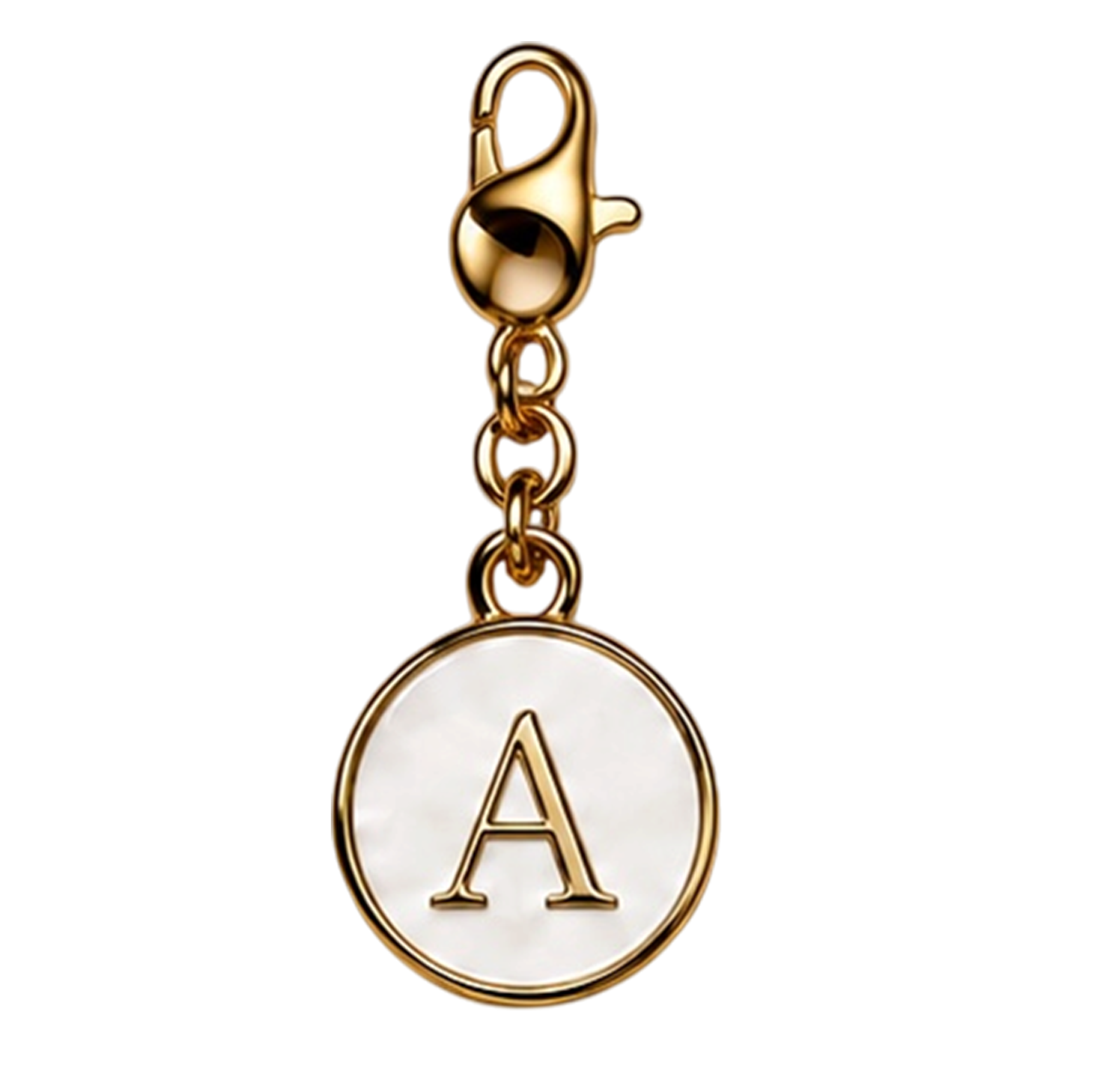 CH-SE-021 White Initial A Charm