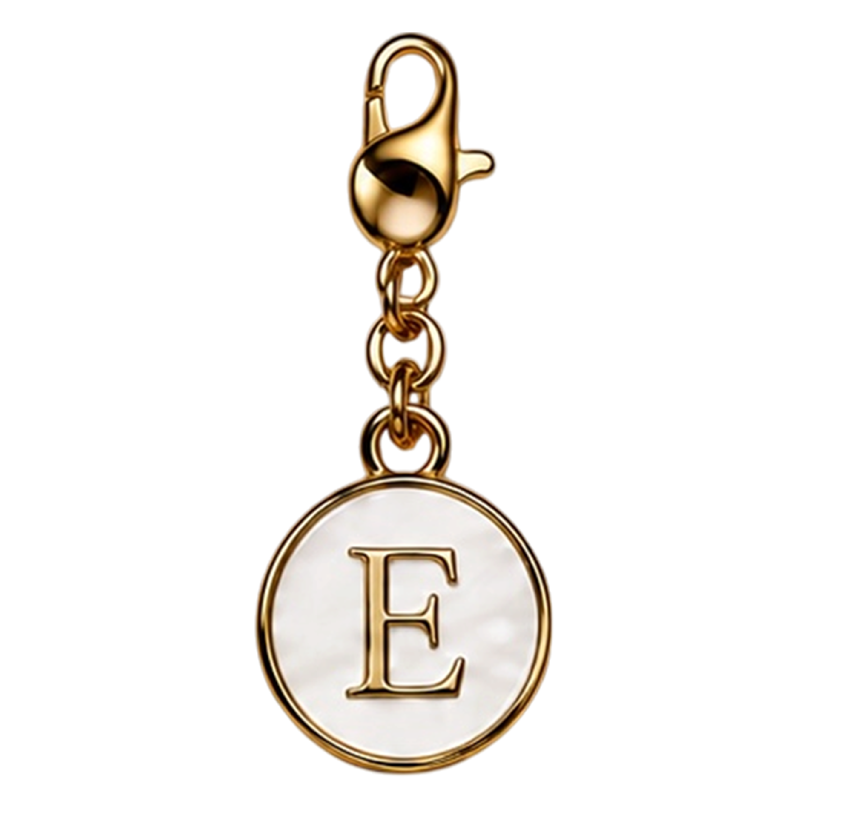 CH-SE-025 White Initial E Charm