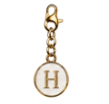 CH-SE-028 White Initial H Charm