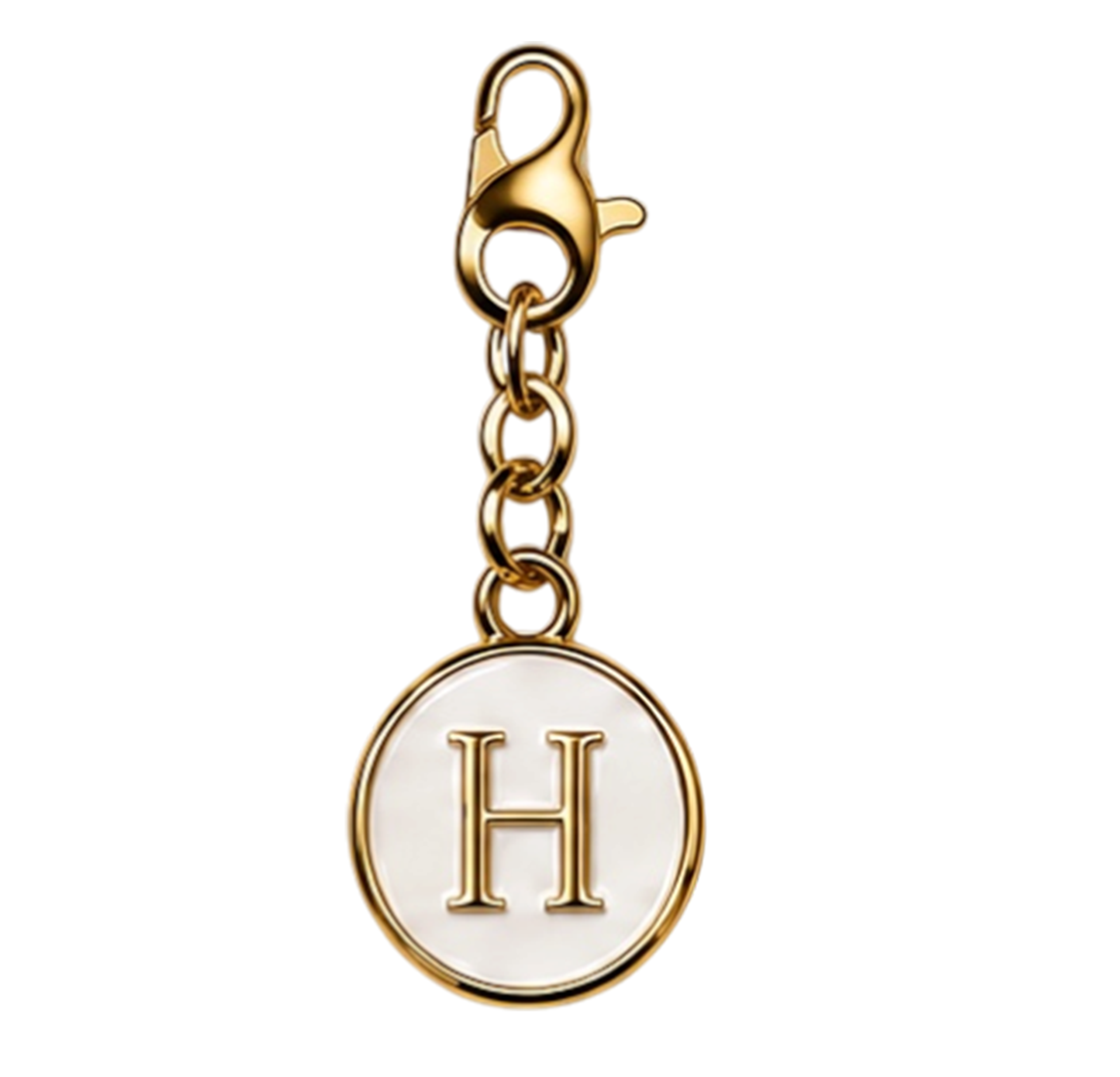 CH-SE-028 White Initial H Charm