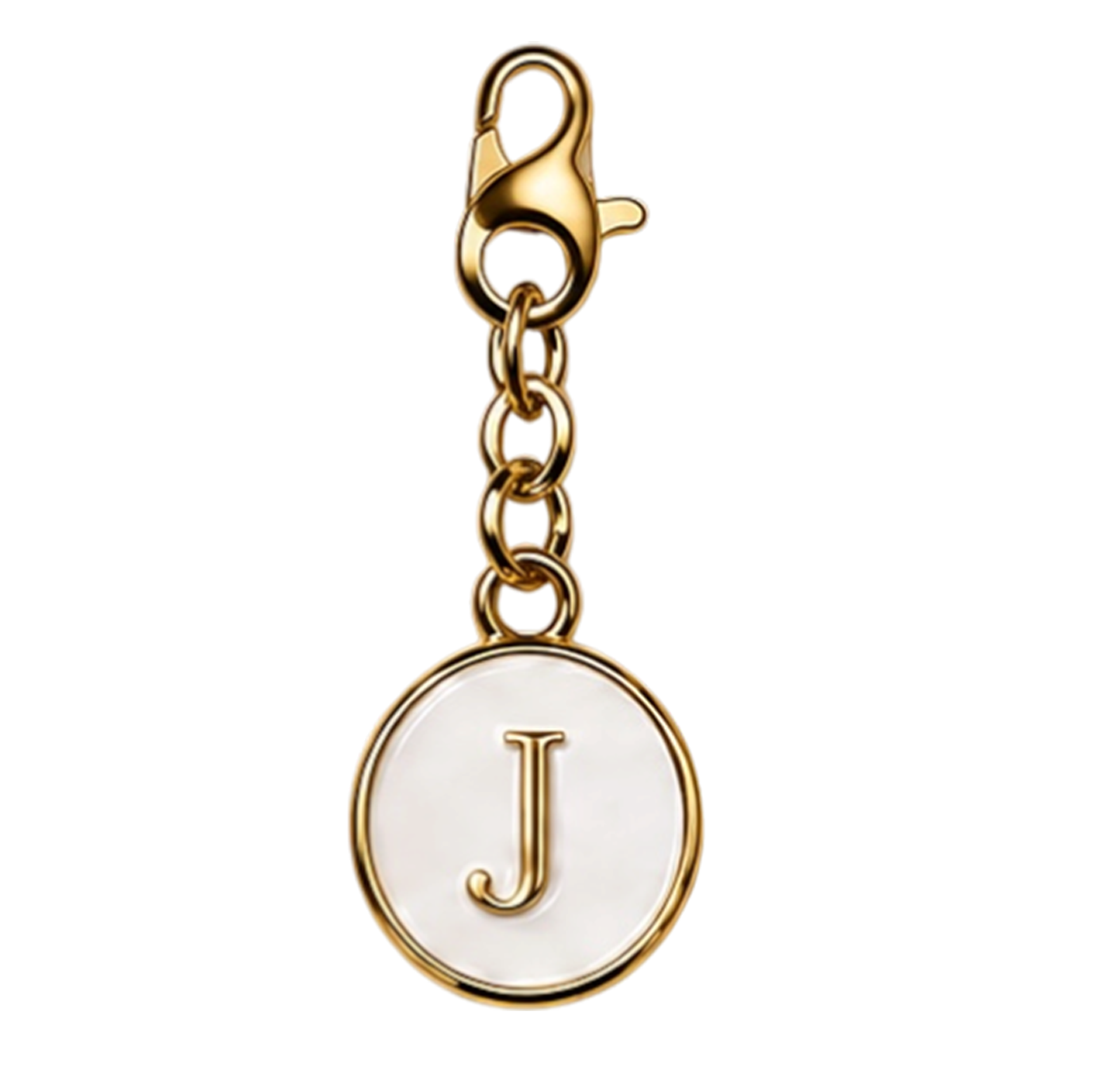 CH-SE-030 White Initial J Charm
