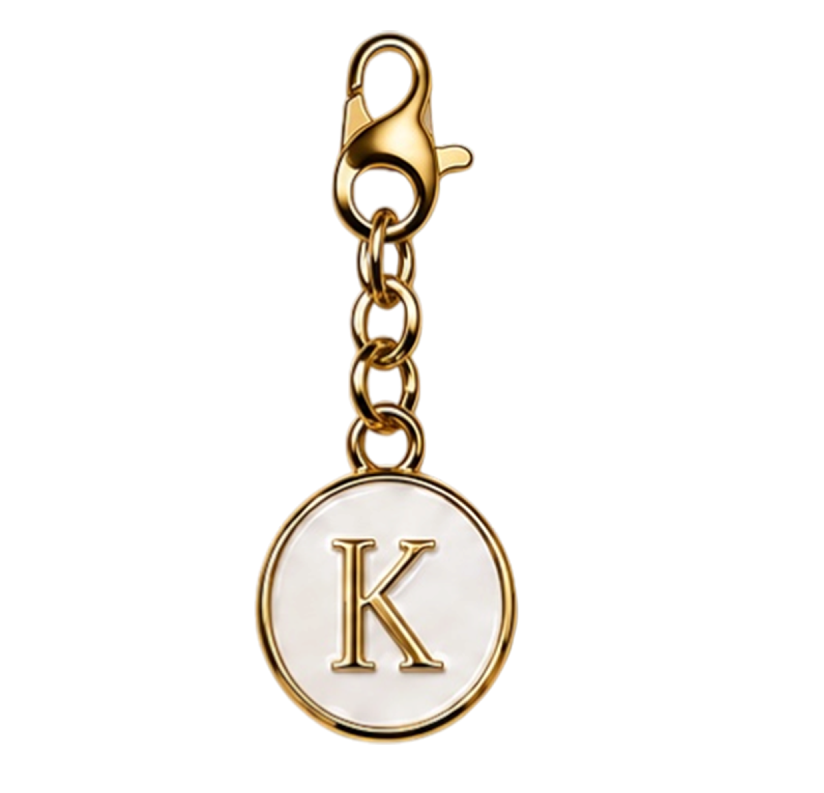 CH-SE-031 White Initial K Charm