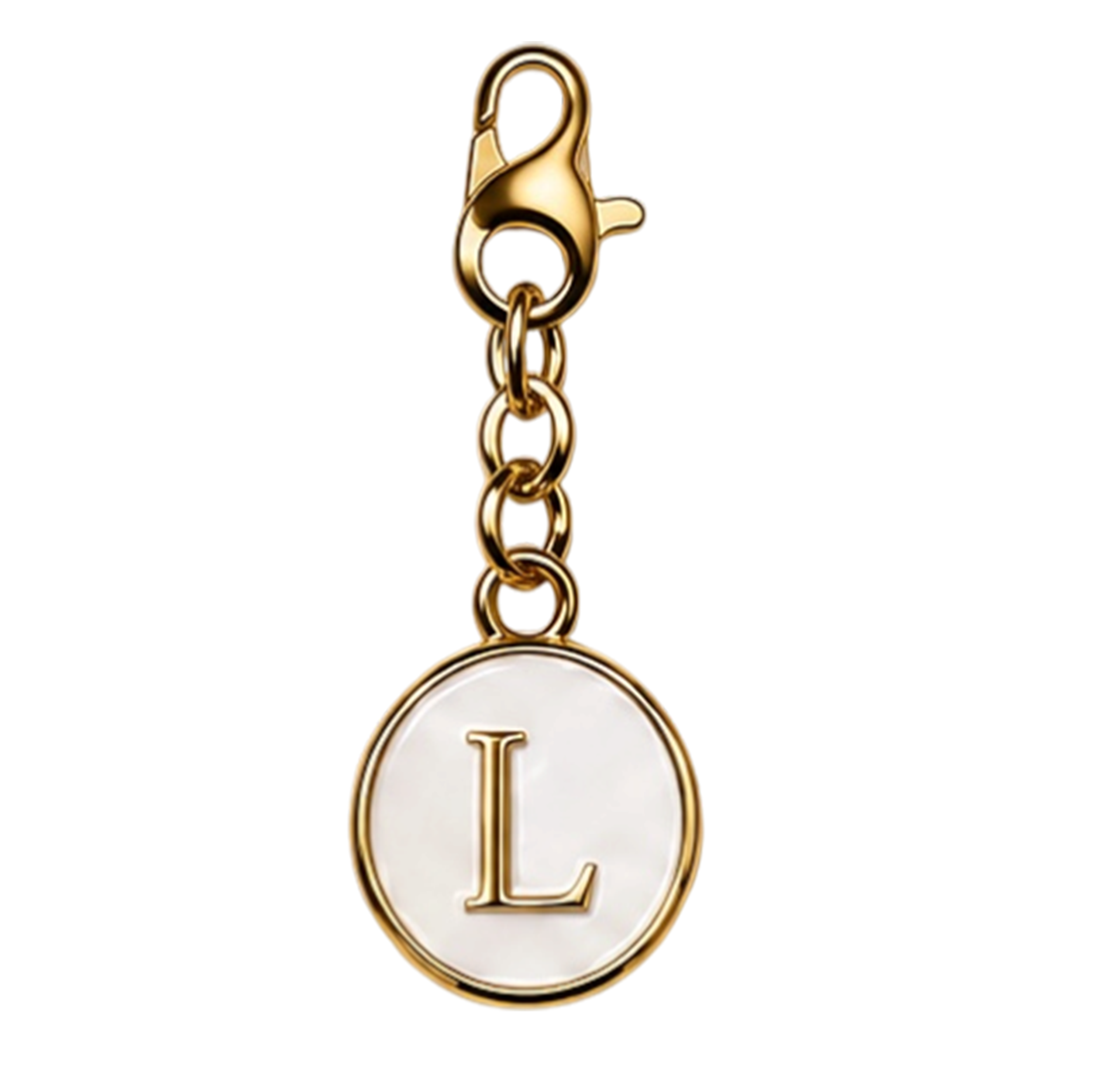 CH-SE-032 White Initial L Charm
