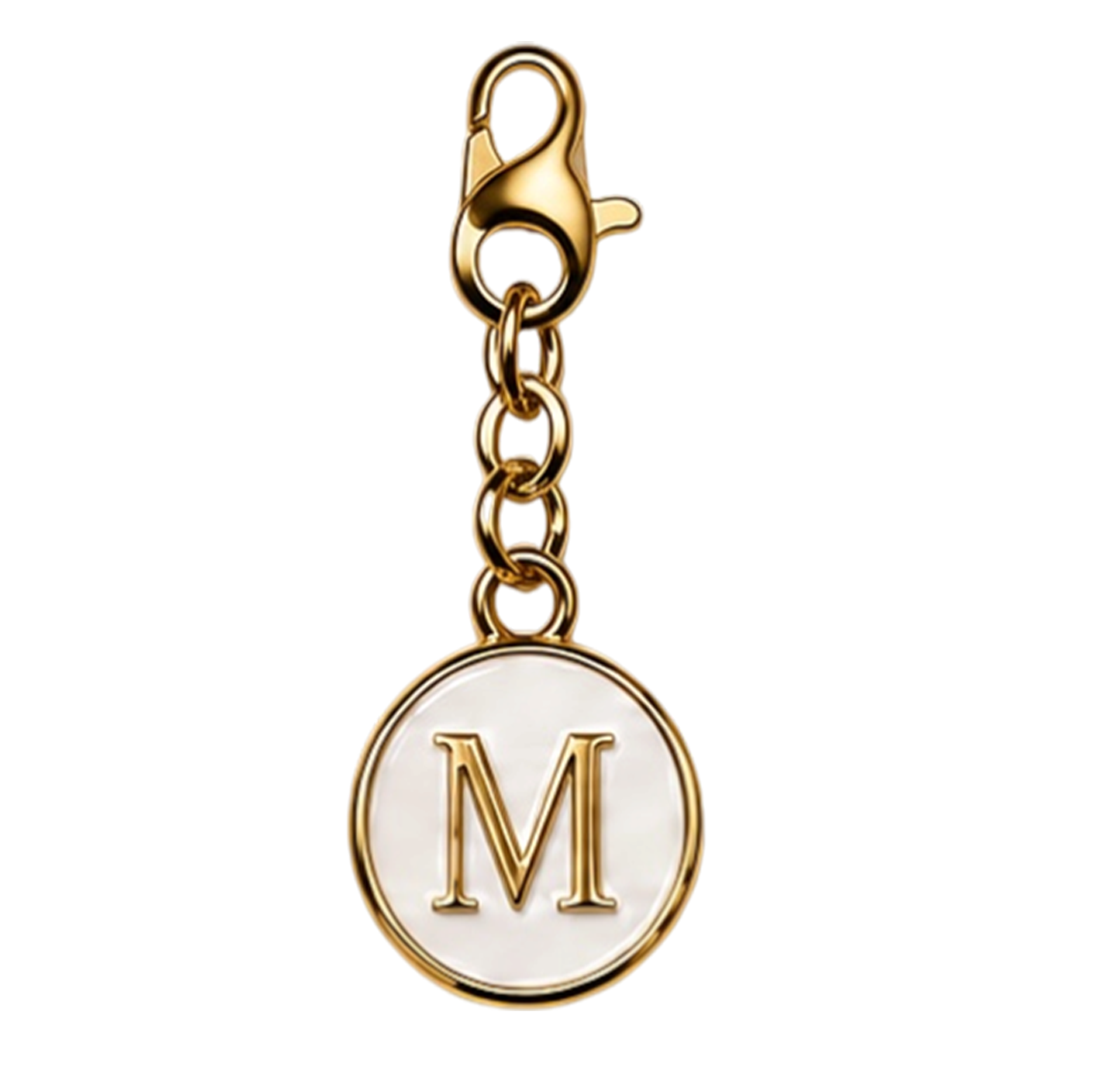 CH-SE-033 White Initial M Charm