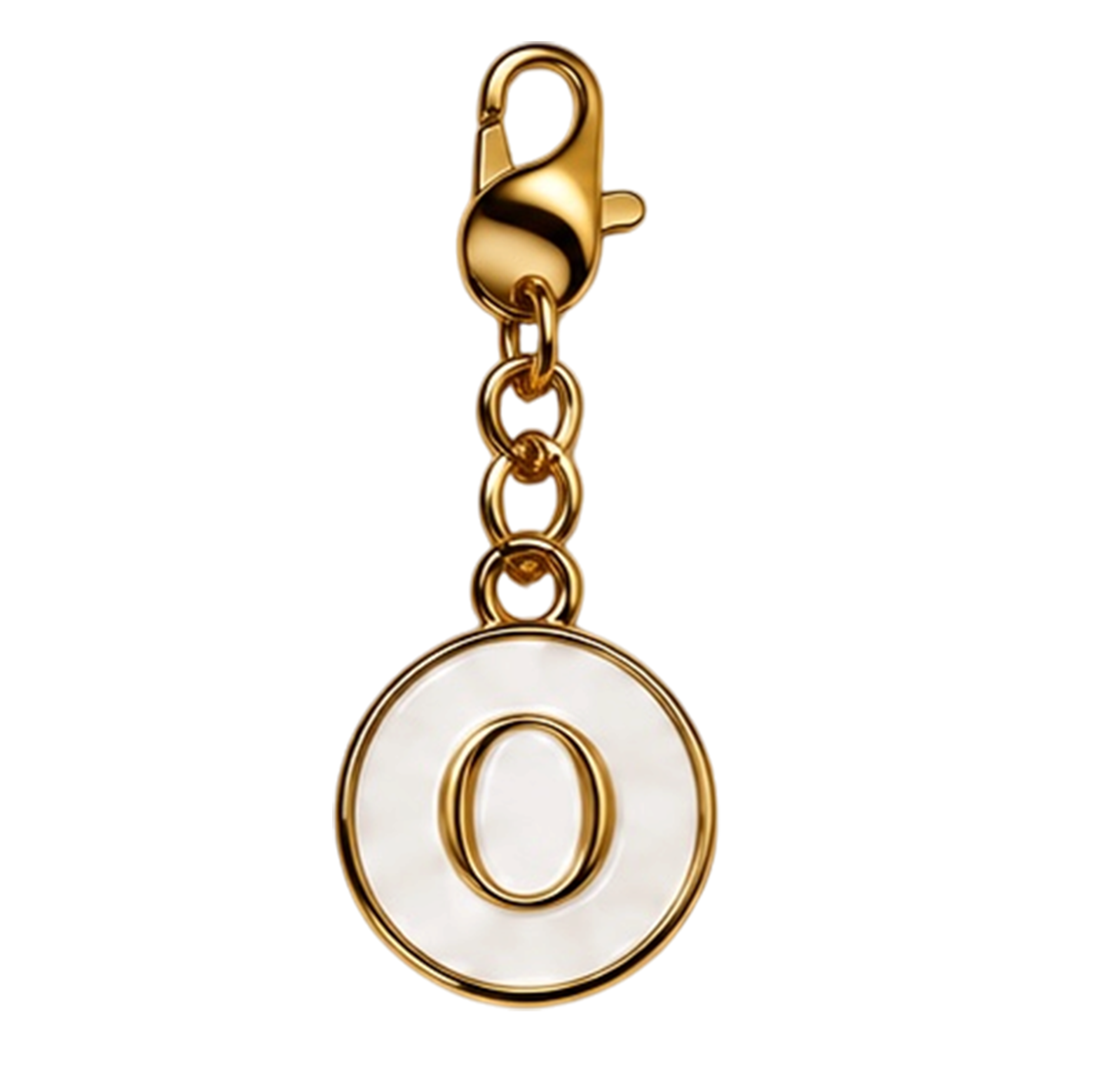CH-SE-035 White Initial O Charm