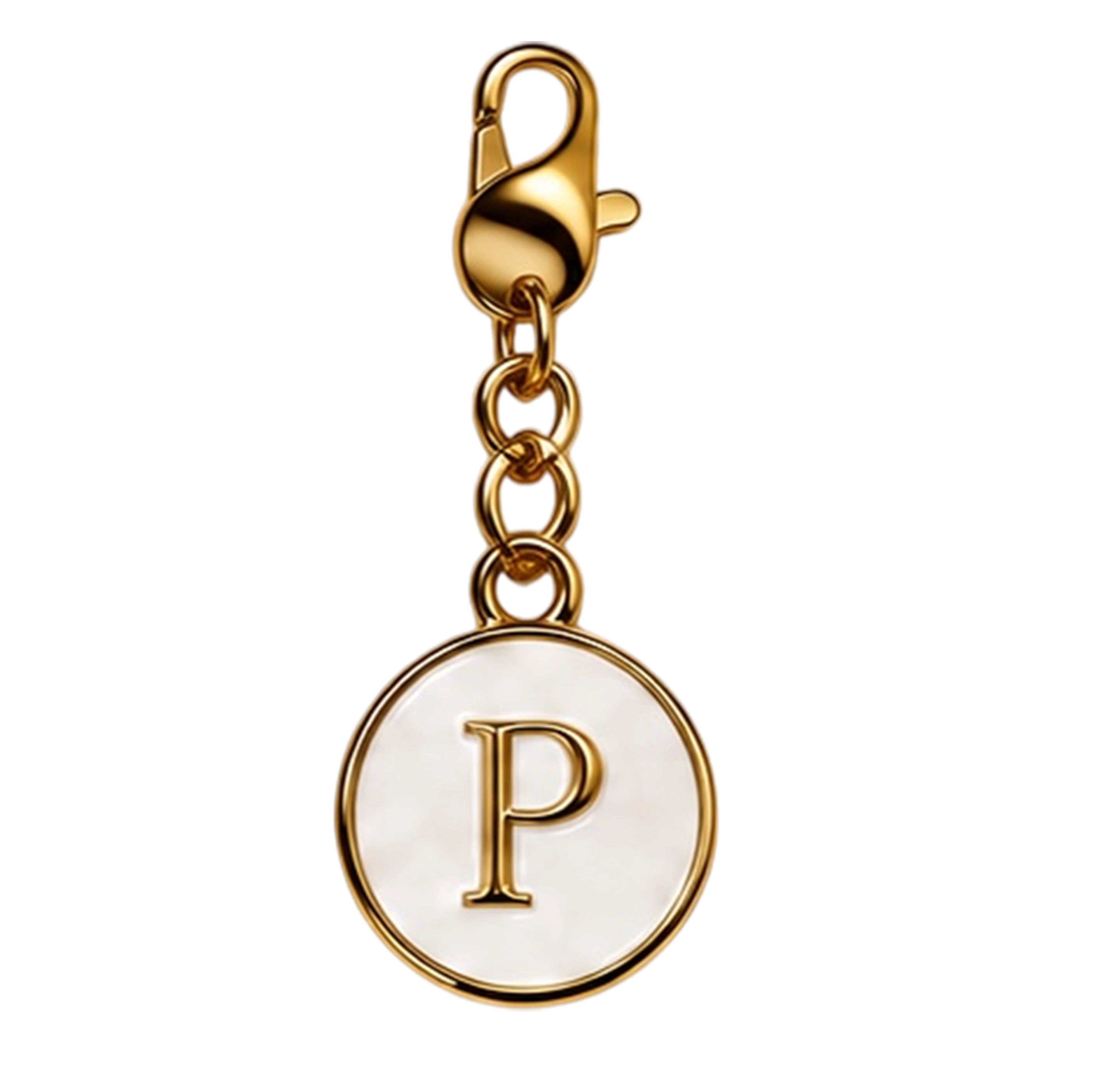 CH-SE-036 White Initial P Charm