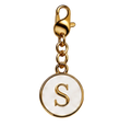 CH-SE-039 White Initial S Charm