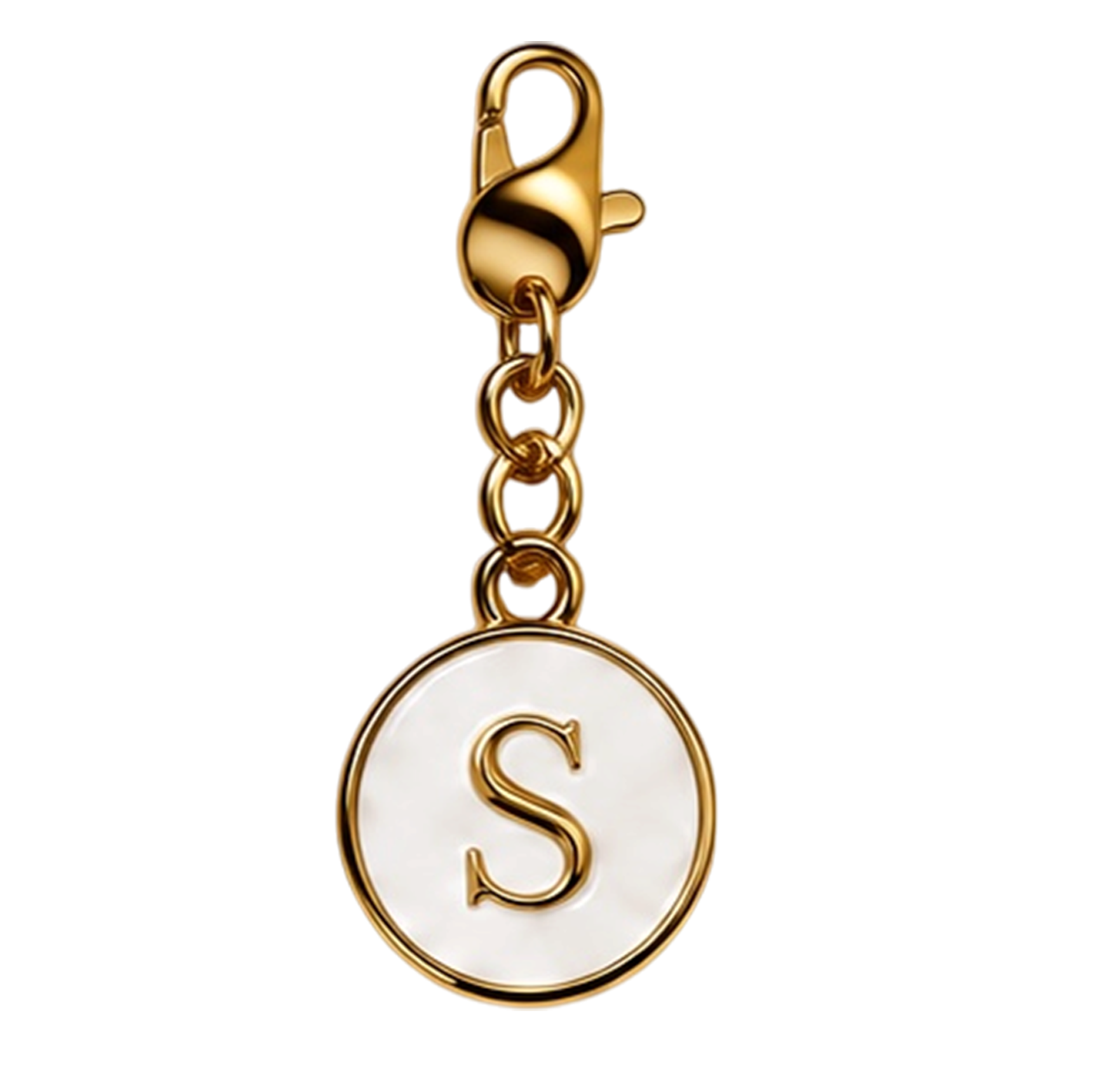 CH-SE-039 White Initial S Charm