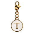 CH-SE-040 White Initial T Charm