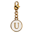 CH-SE-041 White Initial U Charm