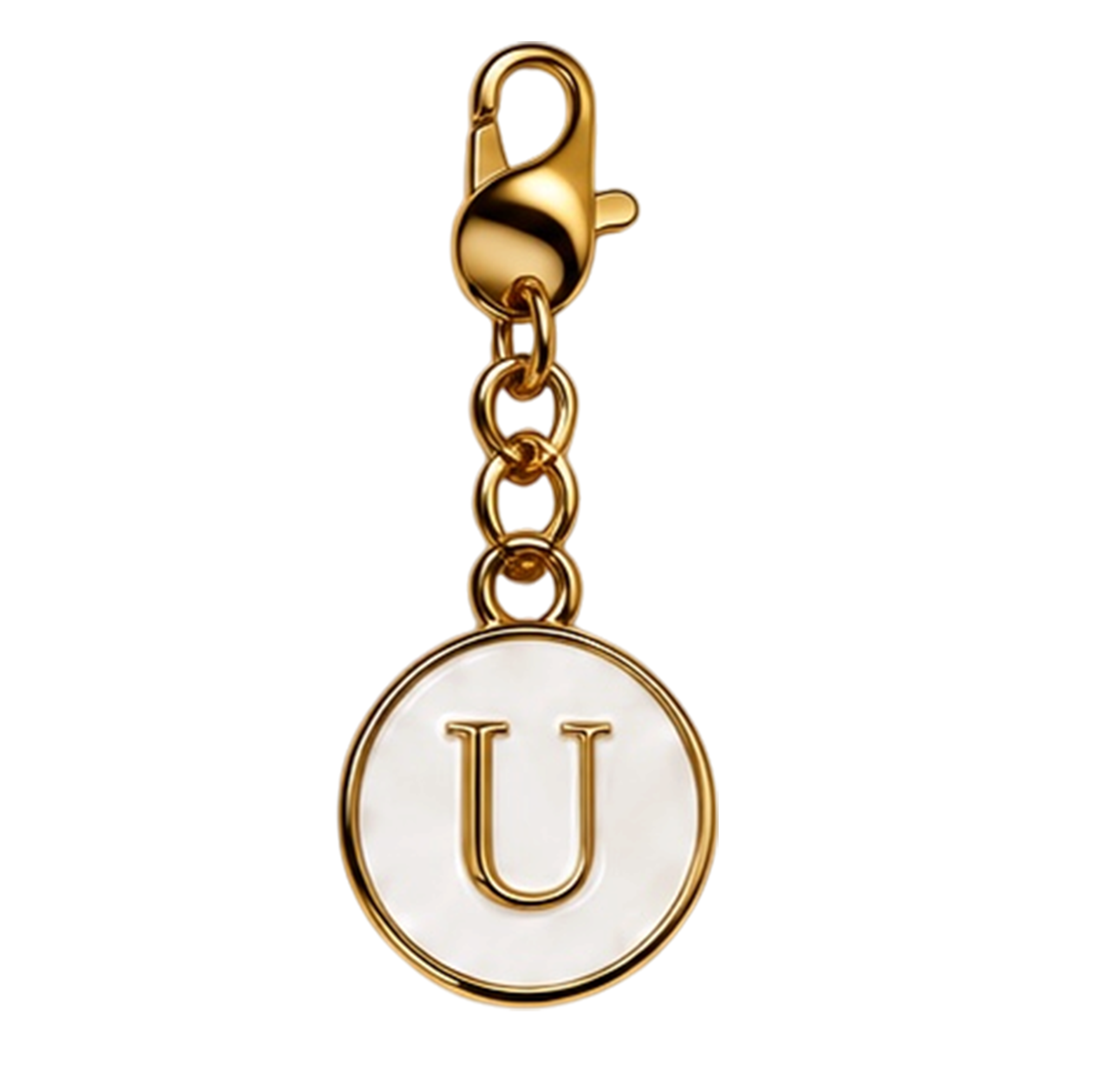 CH-SE-041 White Initial U Charm