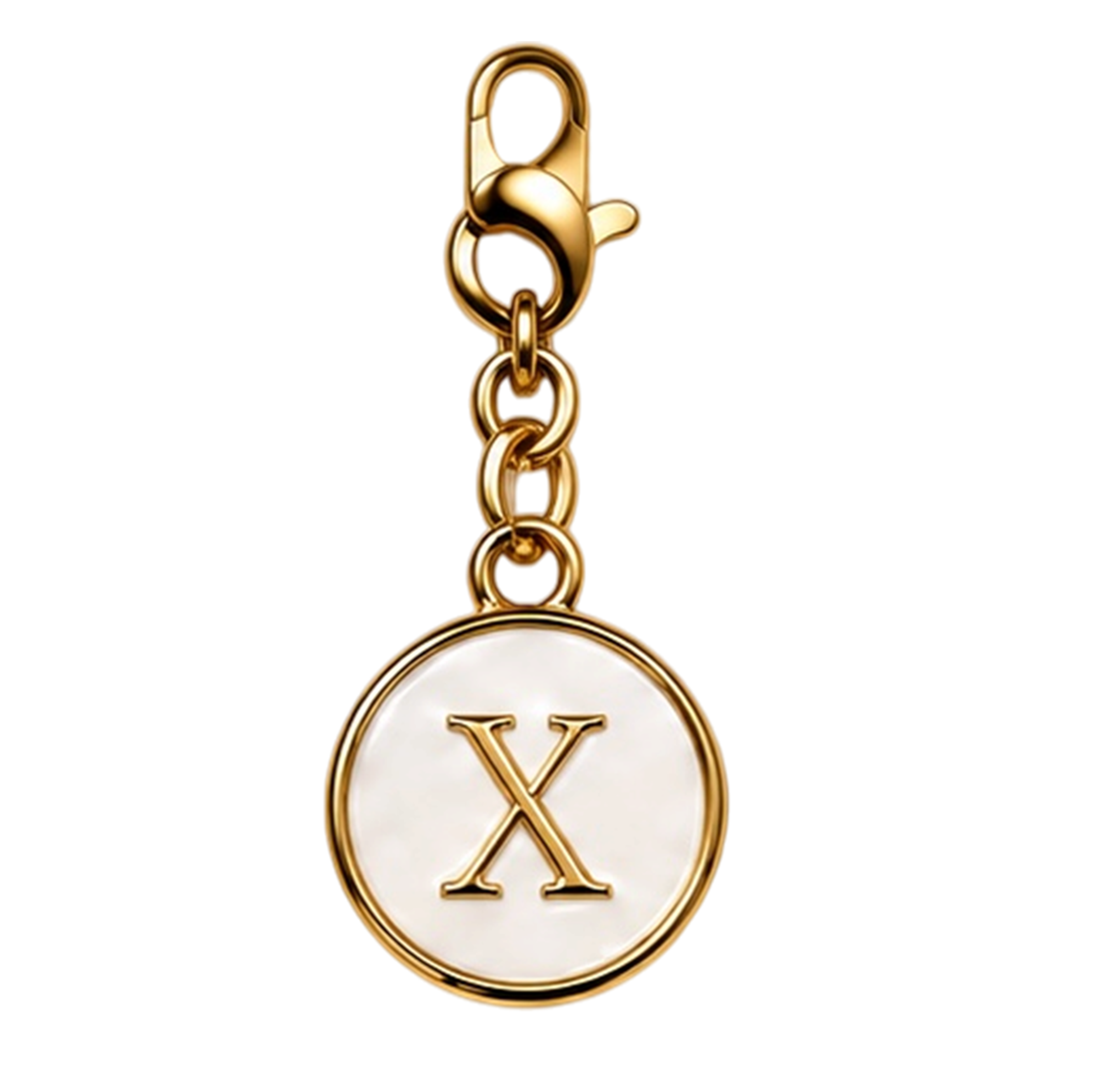 CH-SE-044 White Initial X Charm