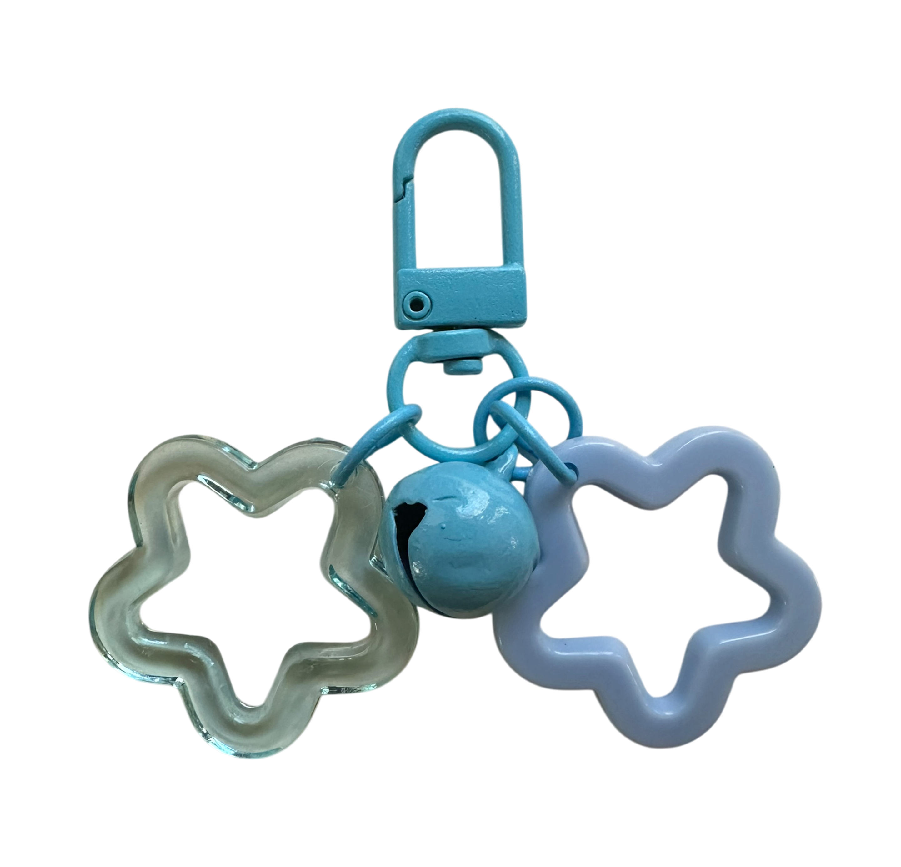 CN006 Blue Flower Bell Connector Charm