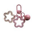 CN006 Pink Flower Bell Connector Charm