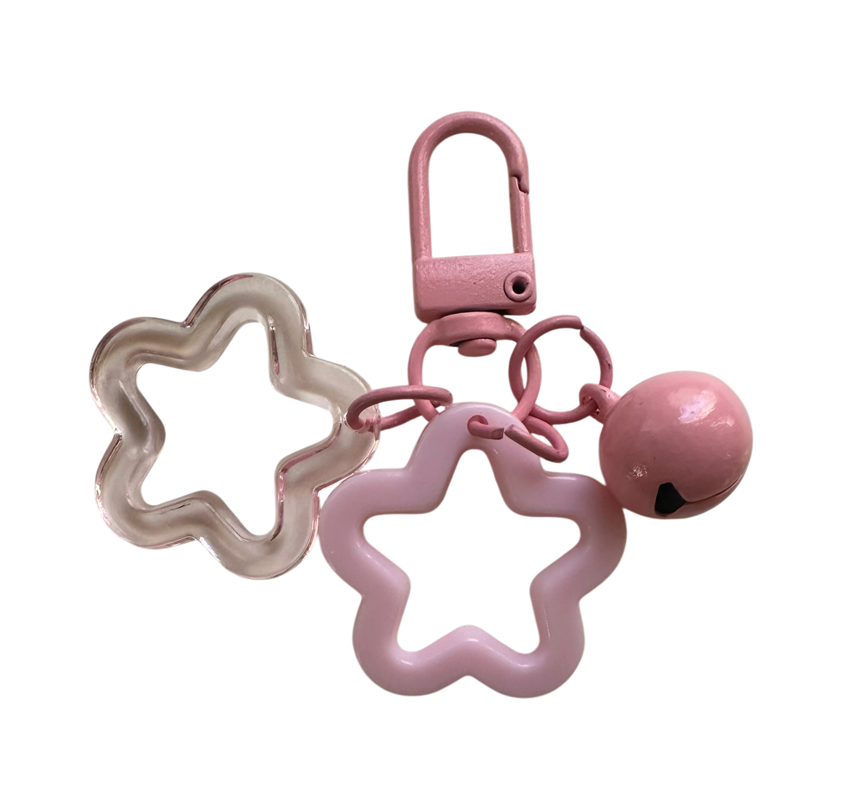 CN006 Pink Flower Bell Connector Charm
