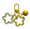 CN006 Yellow Flower Bell Connector Charm
