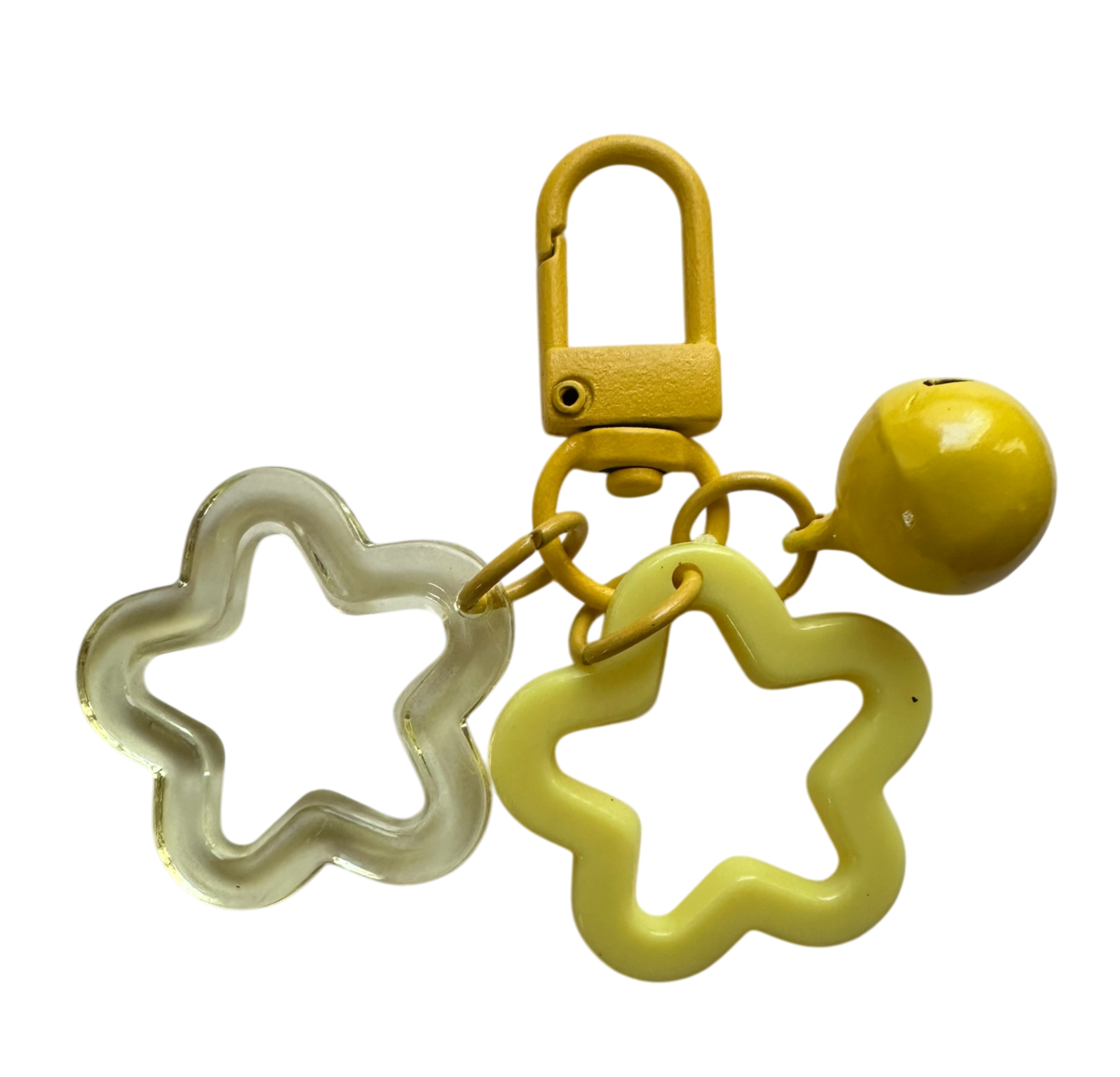 CN006 Yellow Flower Bell Connector Charm