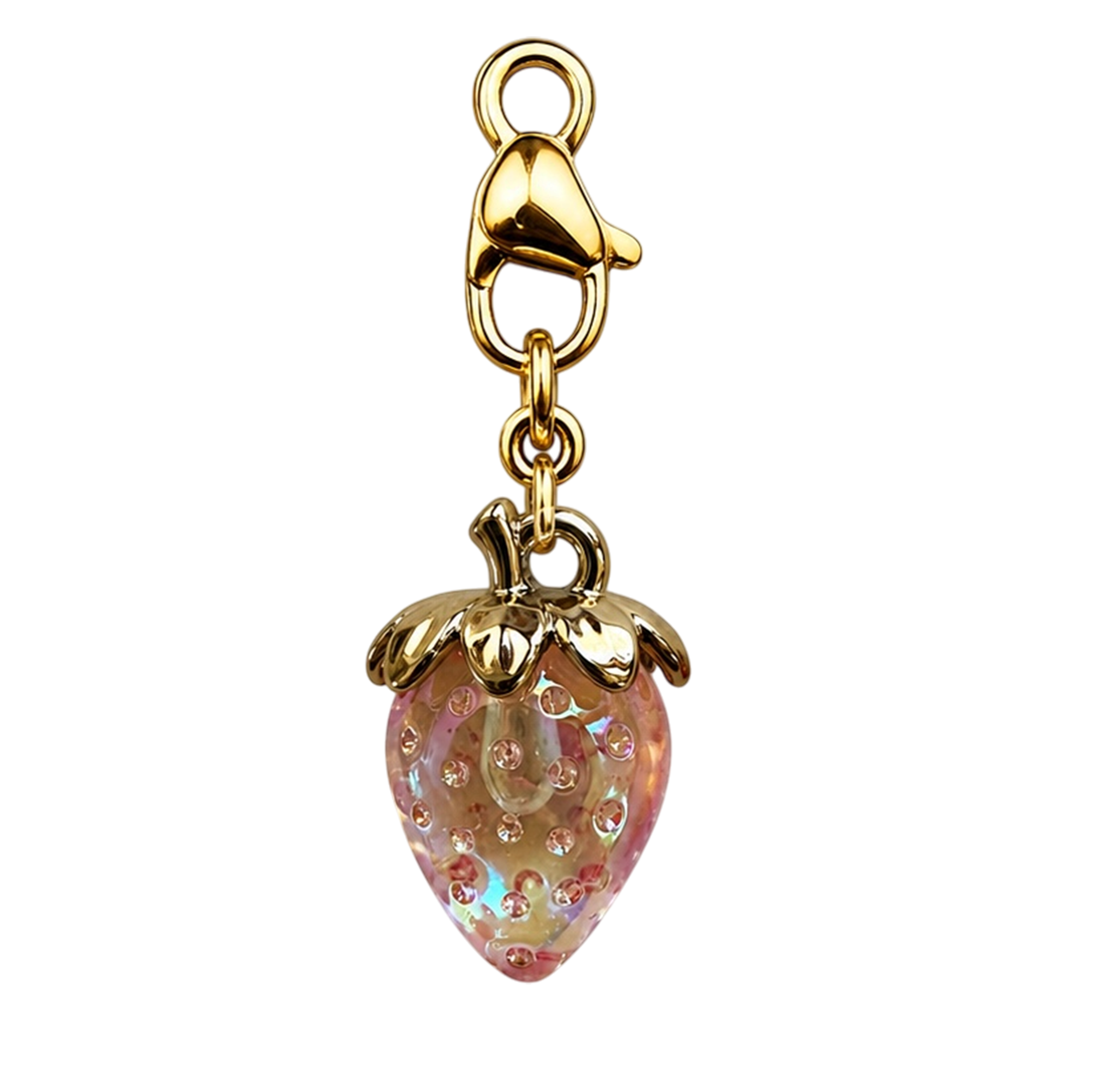 CN007 Crystal Strawberry Bag & Keychain Charm