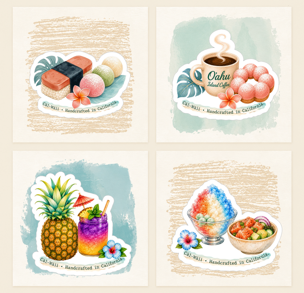 Hawaii Food Collection Sticker Sheet 01