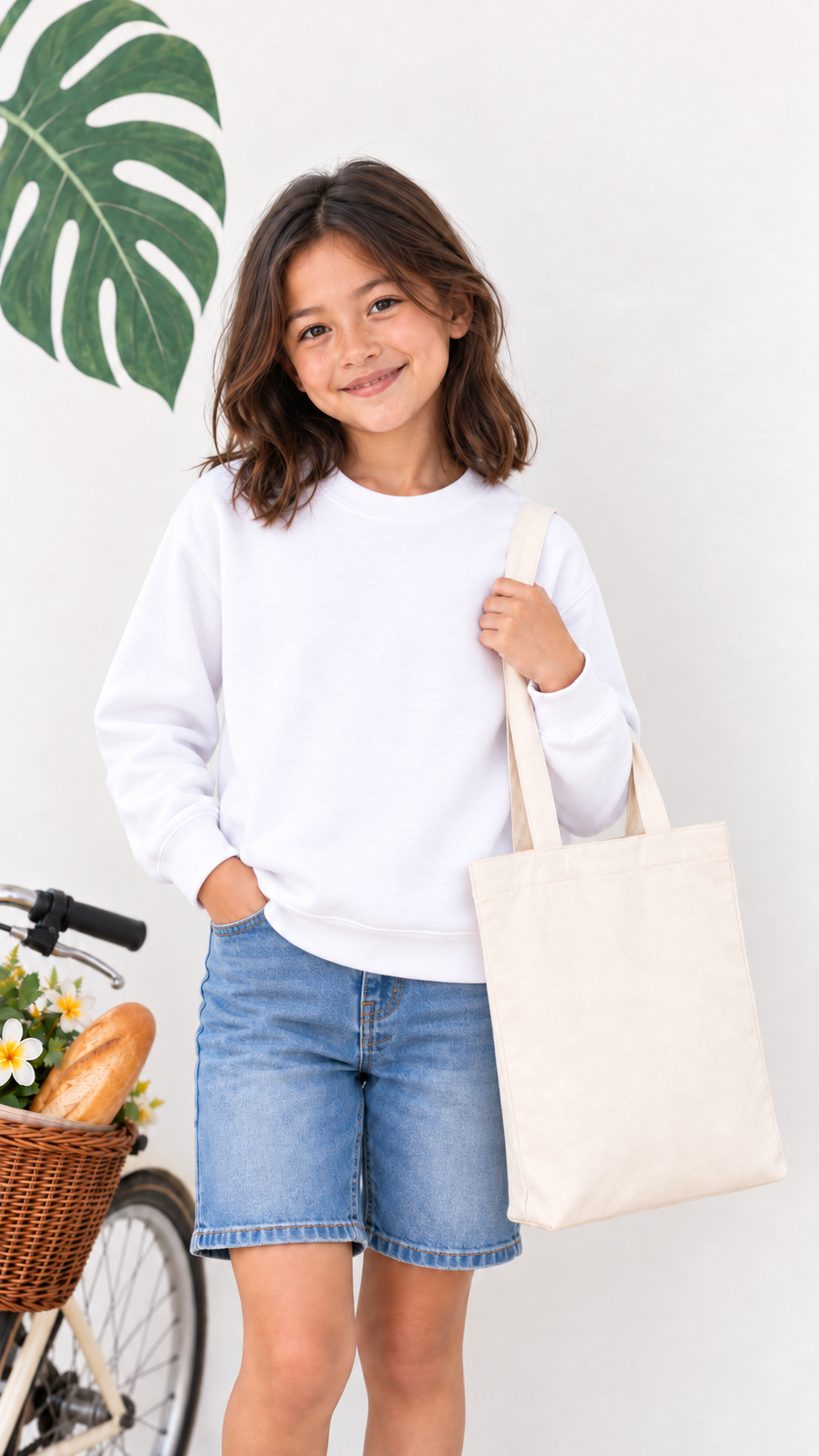 Custom Youth Sweatshirt — White