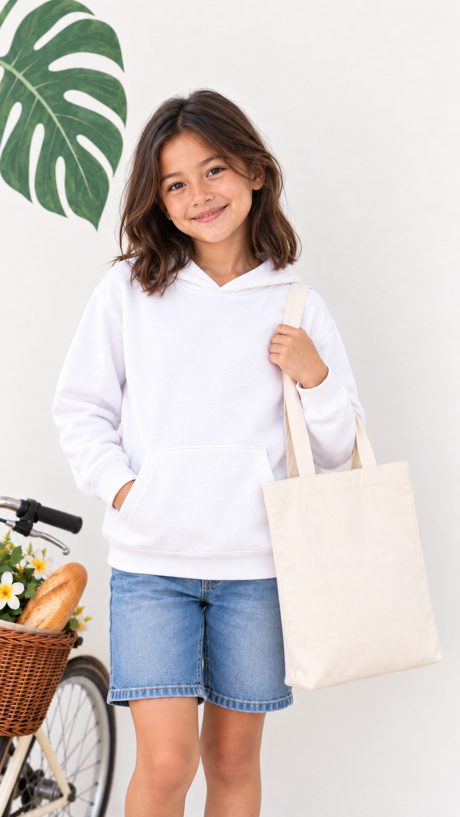 Custom Youth Hoodie — White