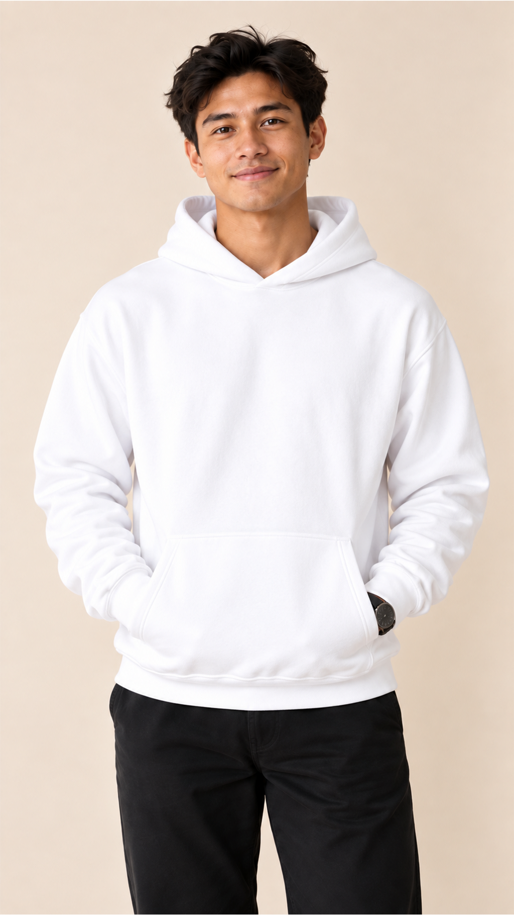 Custom Men's Hoodie-White