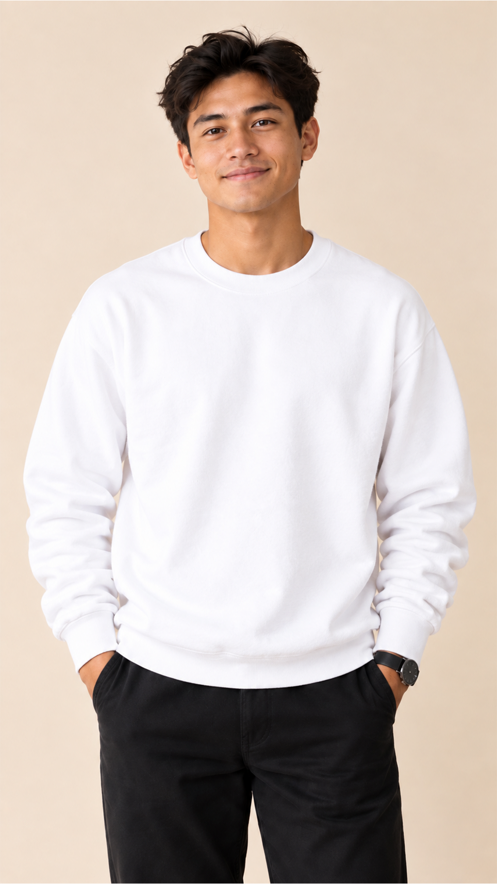Custom Men's Sweatshirt-White