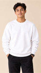 Custom Men's Sweatshirt-White