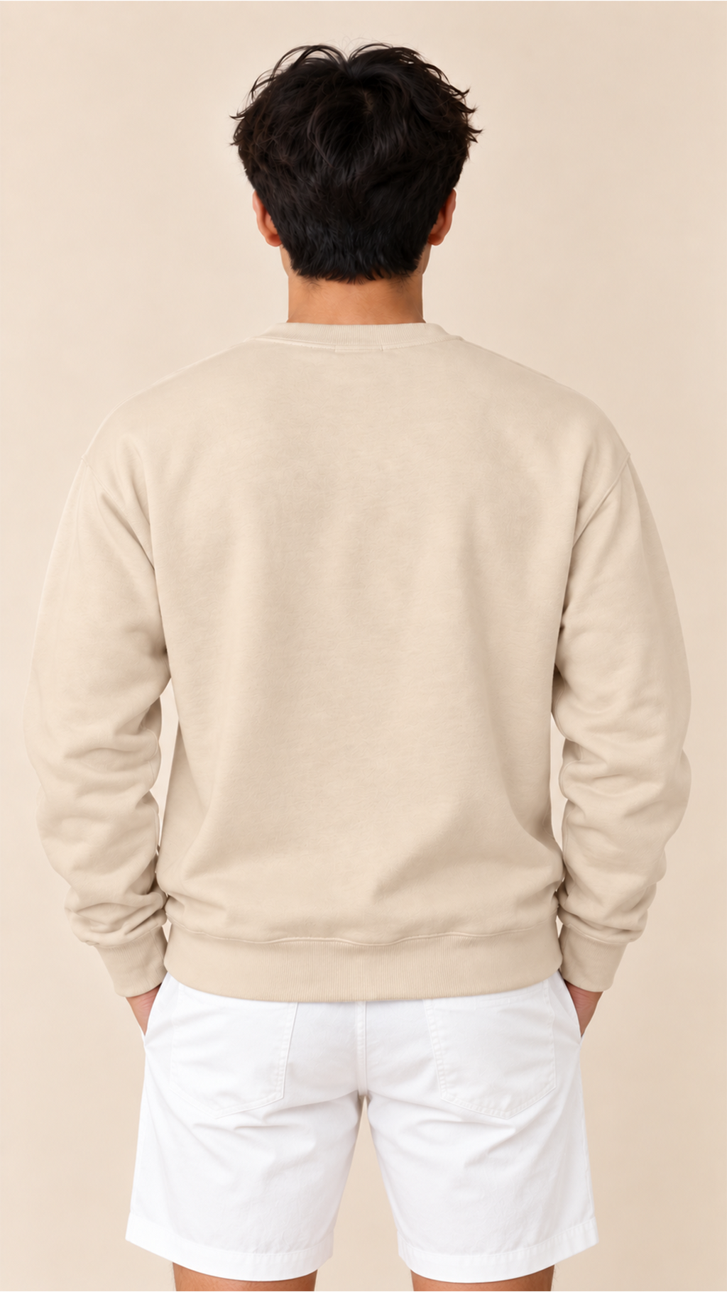 Custom Men's Sweatshirt-Beige