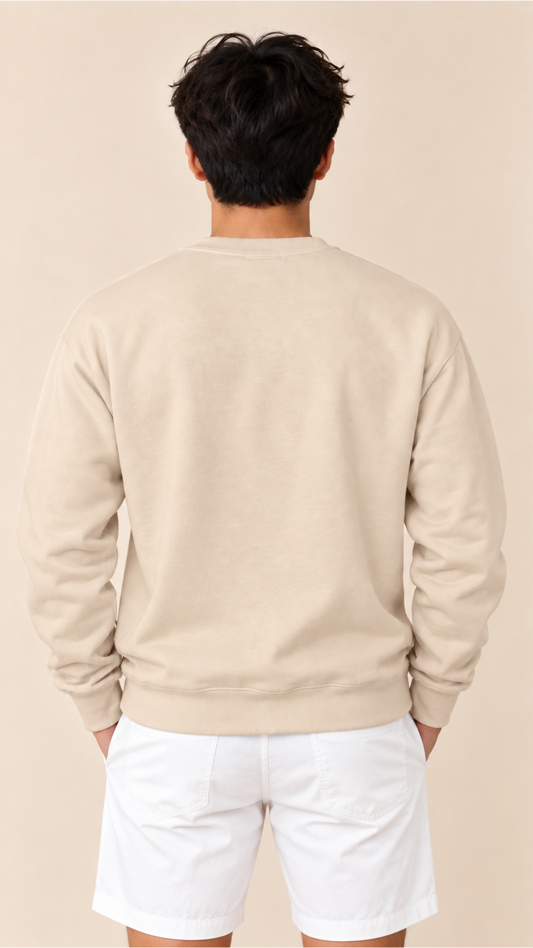Custom Men's Sweatshirt-Beige