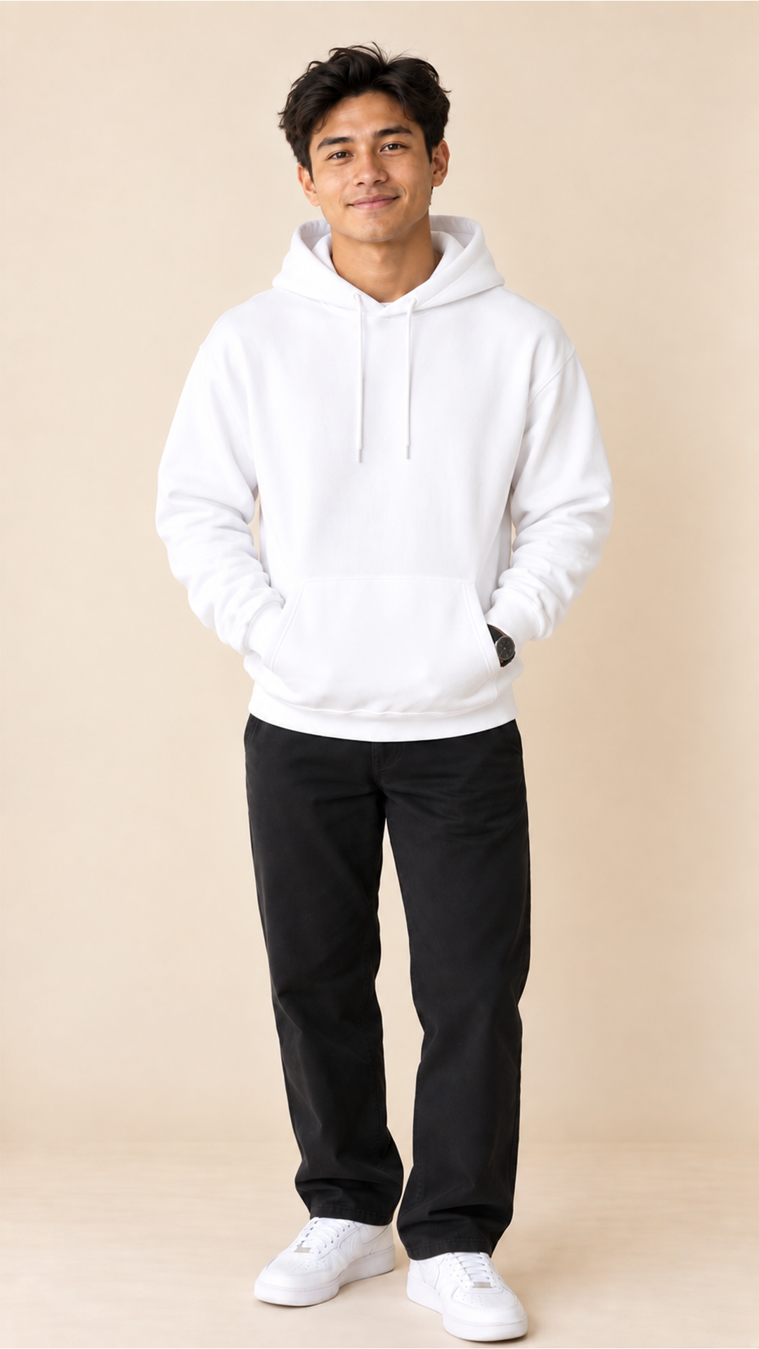 Custom Adult Hoodie — White