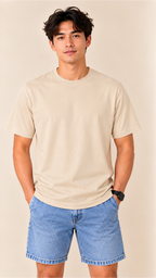 Custom Men’s T-Shirt-Beige