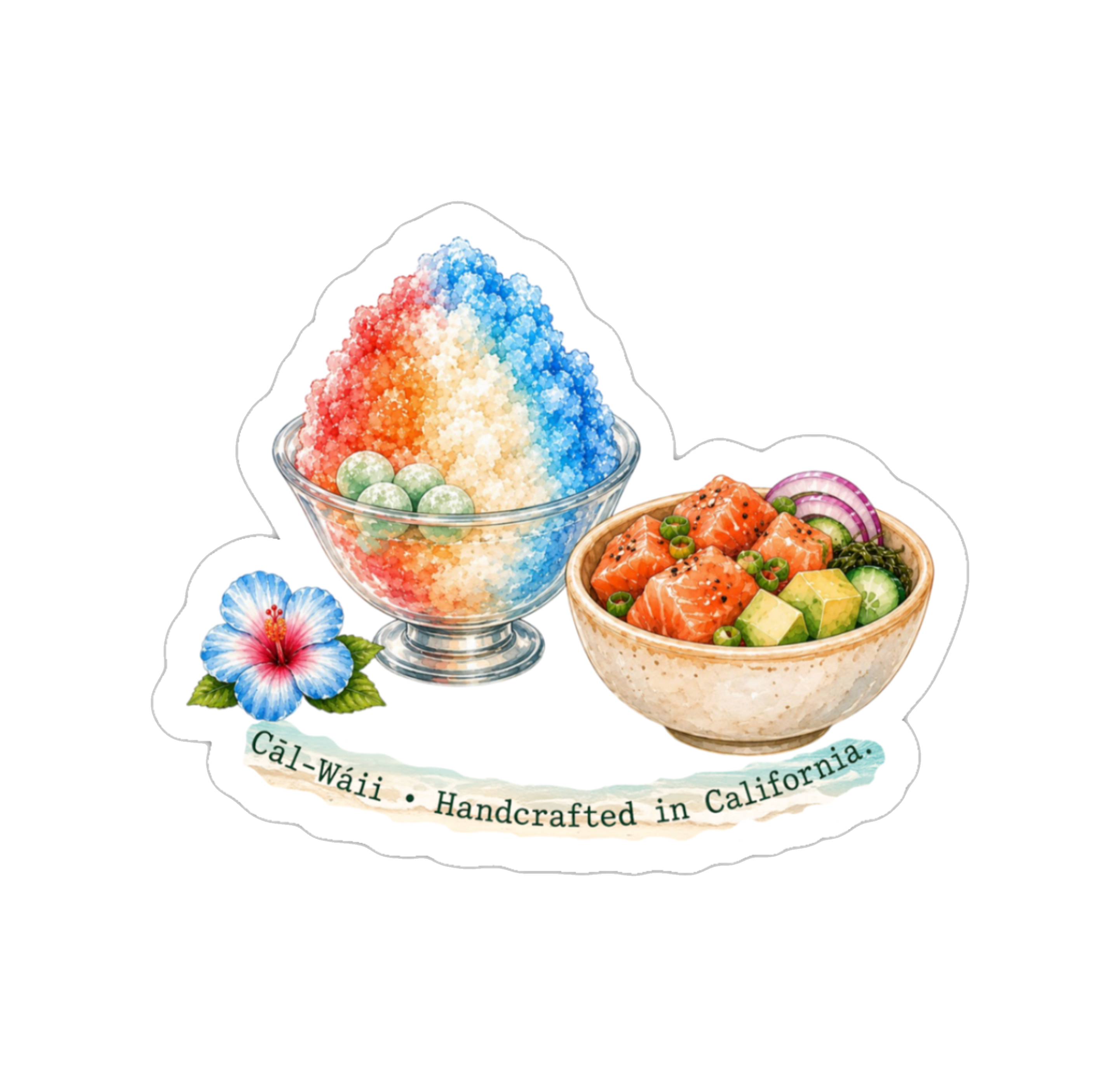 Hawaii Food Collection Sticker Sheet 01