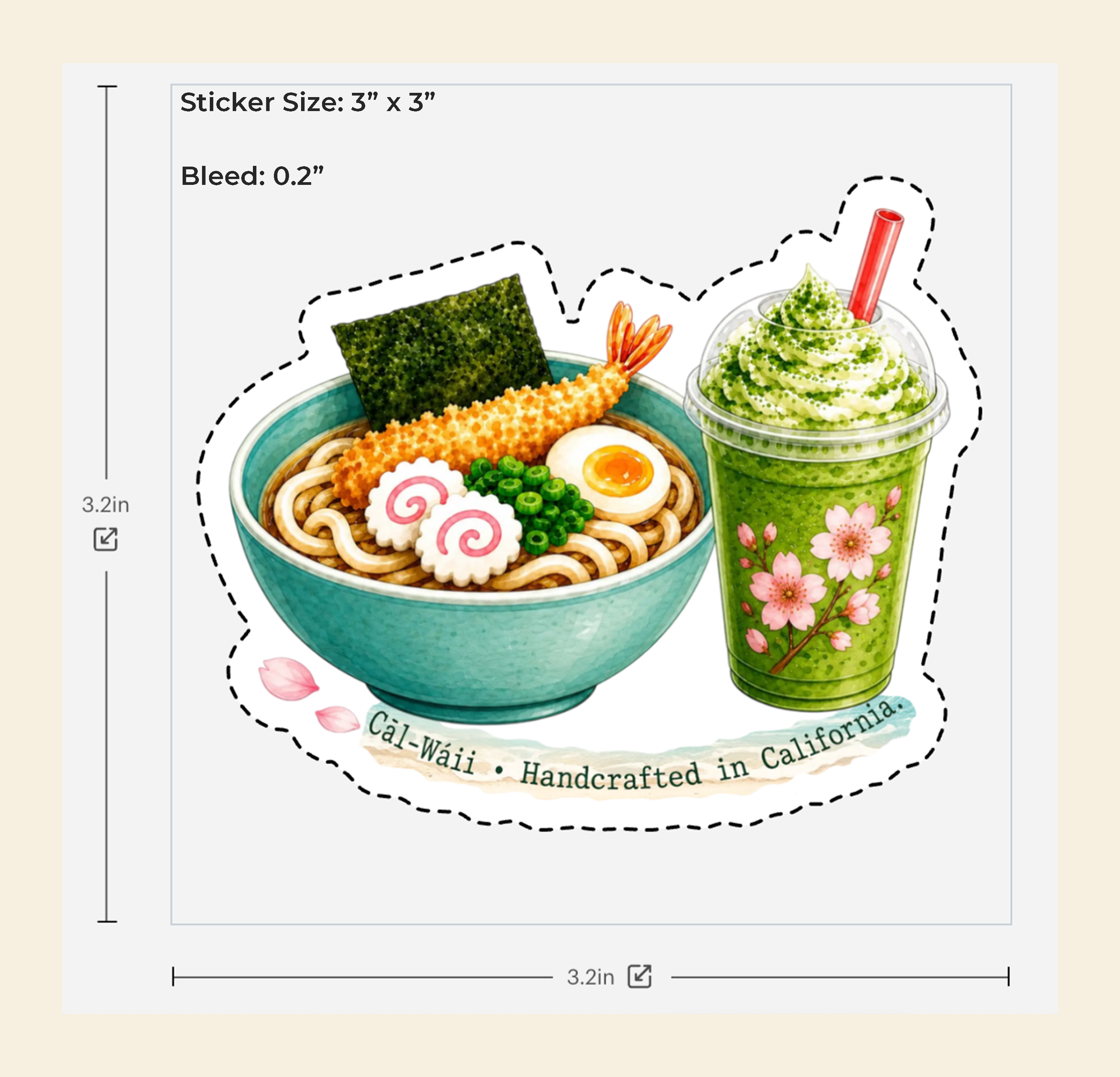 Hawaii Food Collection Sticker Sheet 03