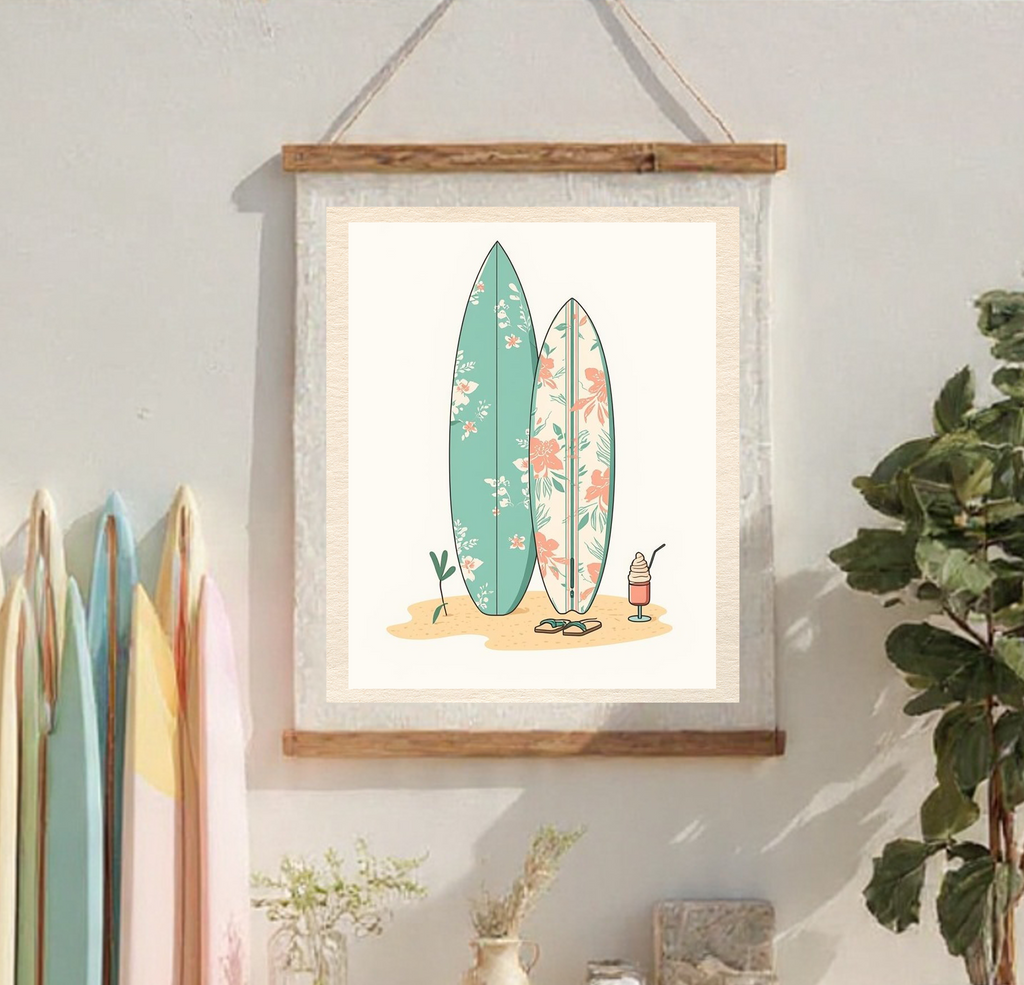 Hawaii Tropical Art Prints Bundle (35 PNG Files) | Coastal Wall Art | Beach Aesthetic Decor | Digital Download