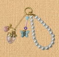 VB04-Coastal Pearl Butterfly Charm Keychain