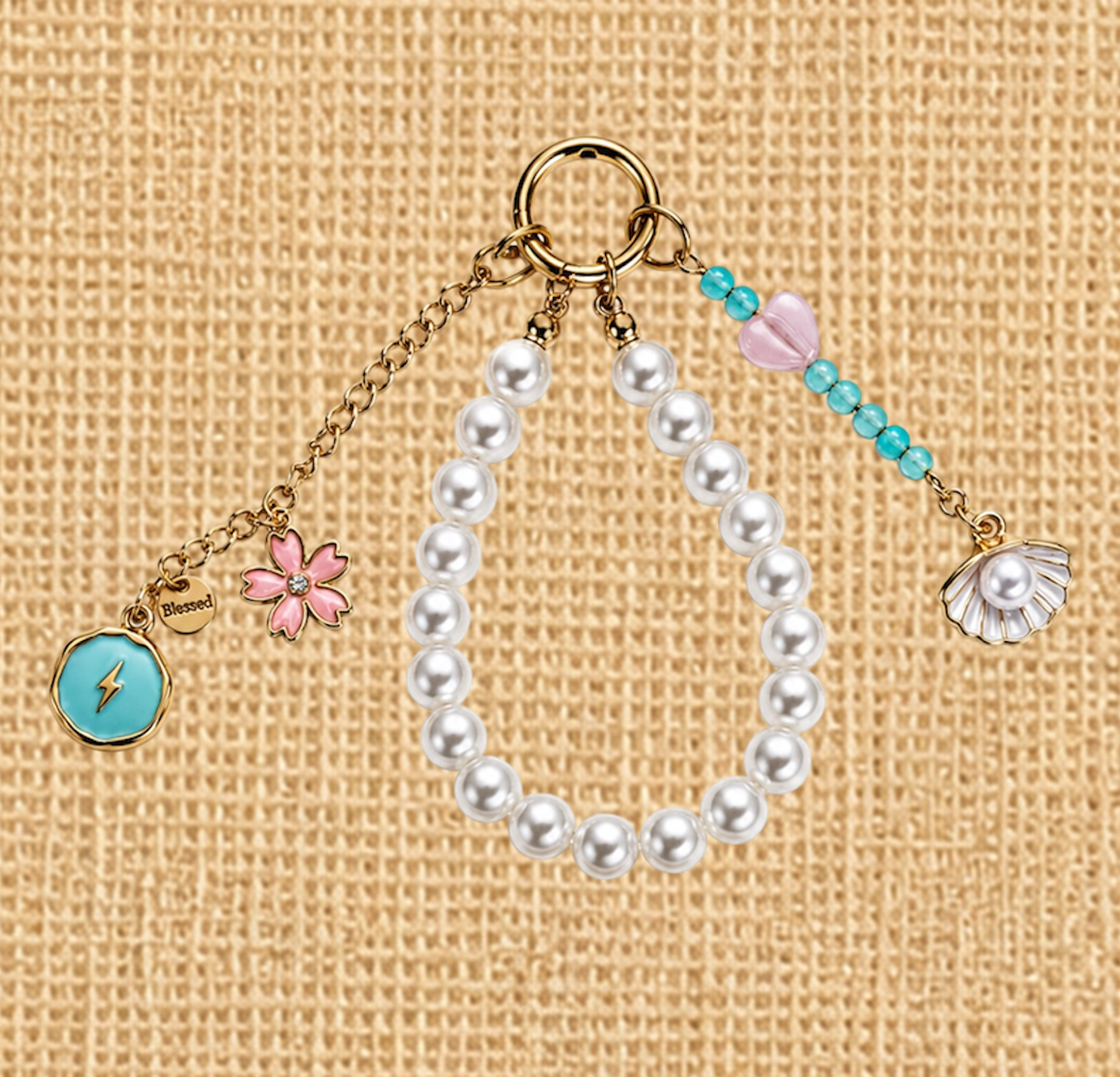 VB05-Tropical Pearl Charm Keychain
