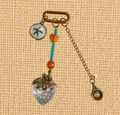 VB06-Tropical Pearl Strawberry Charm Keychain